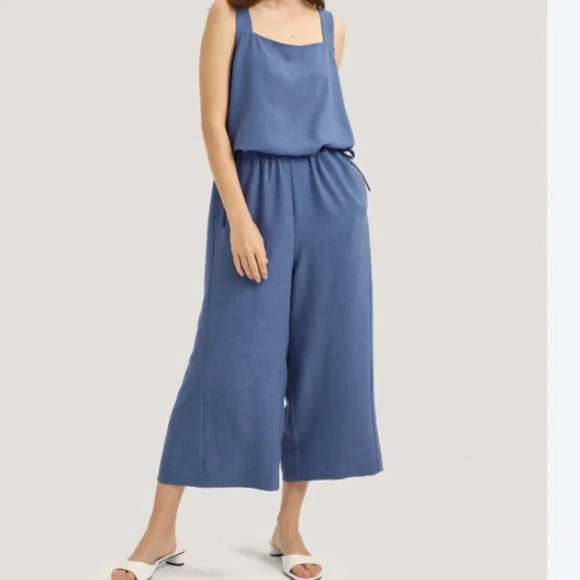 New NAP Loungewear Blue Drawstring Jumpsuit - Picture 1 of 8
